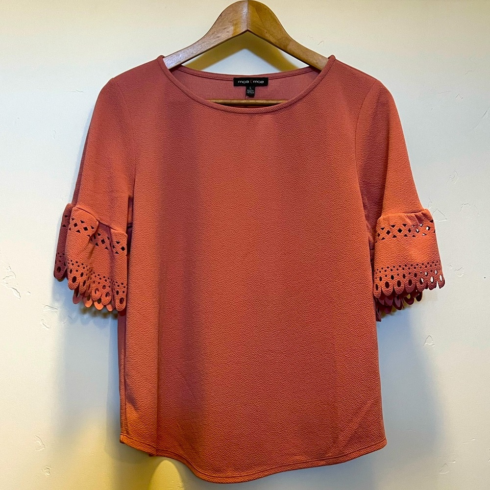 Pink Blouse with Decorative Sleeve